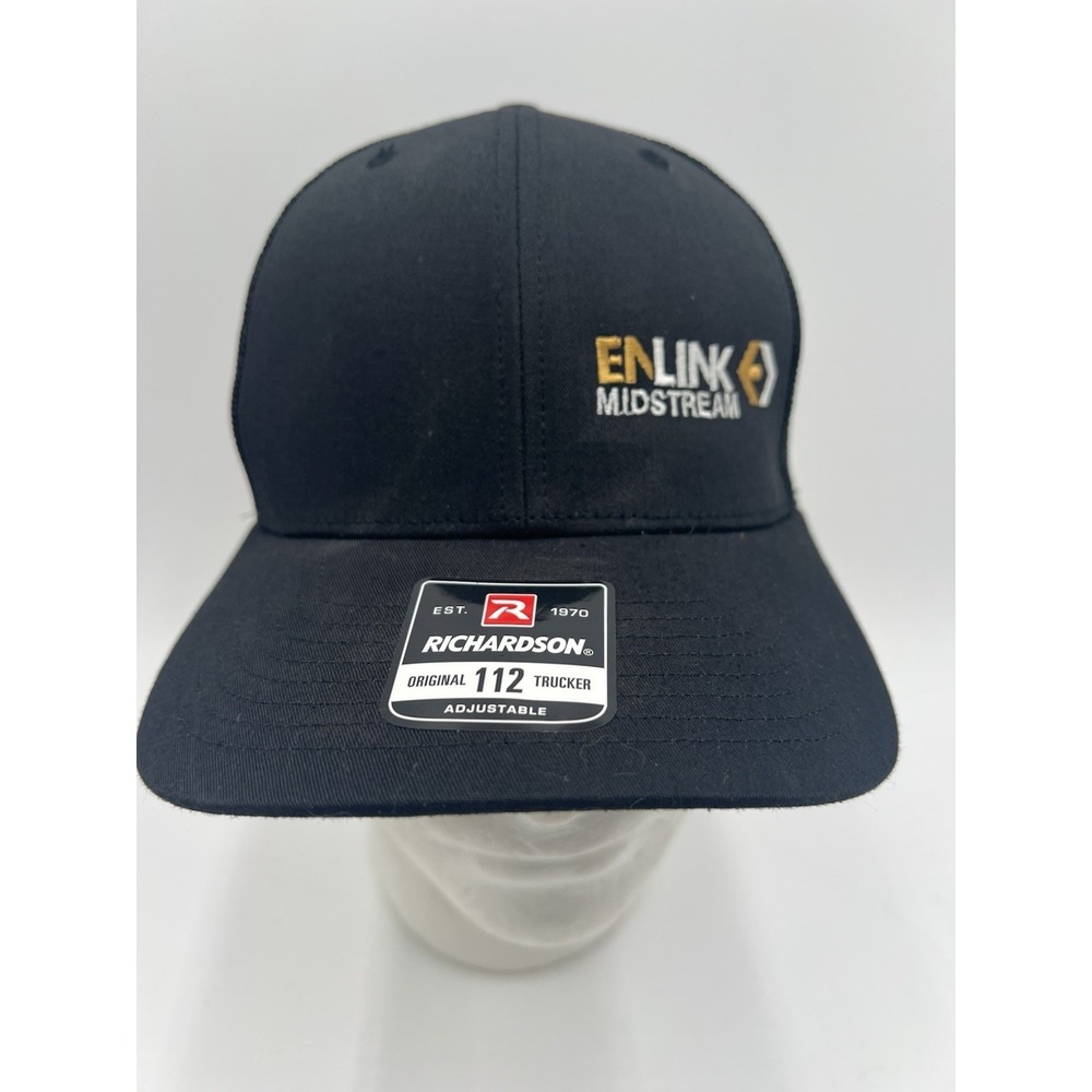 Richardson 112 EnLink Midstream Hat Snapback Black Mesh Cap NEW